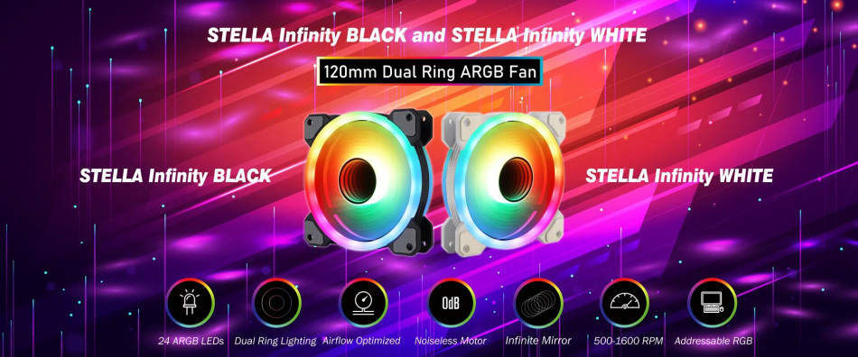 Wentylator Gelid Stella Infinity Argb 120mm