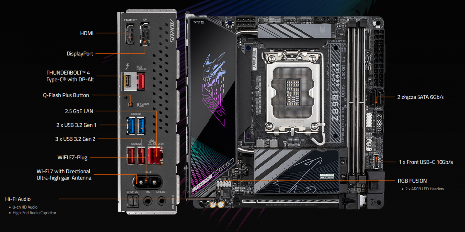 Z890i Aorus Ultra Tyl