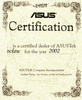 Asus Certyfication 2002
