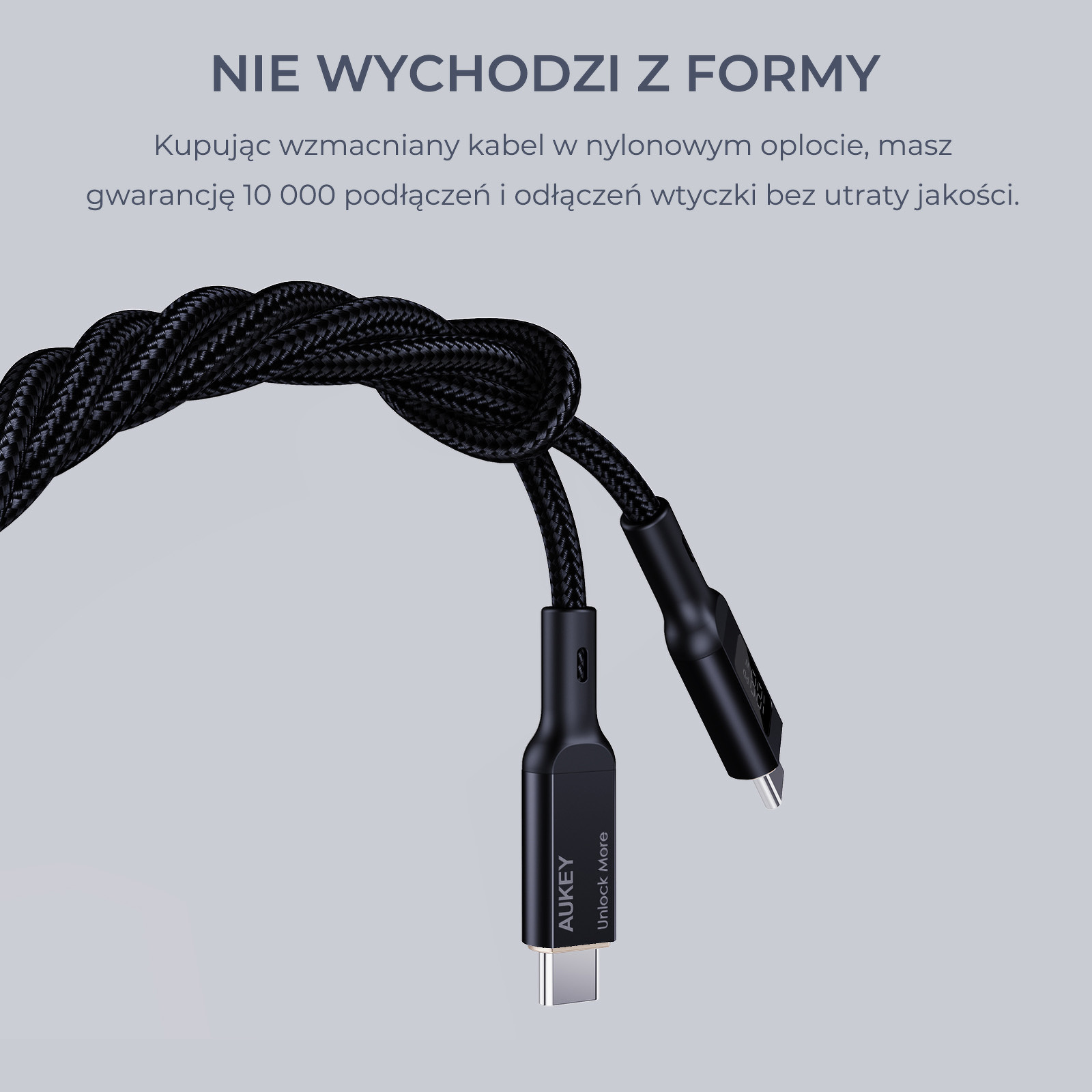 Kabel Przew D Usb Typ C Do Typ C Cm Aukey Pd W Led Proline