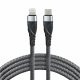 Kabel przewd pleciony USB TYP-C - Lightning, 100cm everActive do szybkiego adowania Power Delivery 20W (CBB-1CIG)