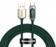 Kabel przewód USB Typ-C 100cm Baseus Display LCD 66W obsługą szybkiego ładowania - zielony (CASX020006)