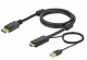 Przewd z HDMI (M) do DisplayPort (M) zasilany z USB-A 4K Delock - 3m czarny (85965)
