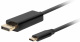 Przewd USB TYP-C / Displayport M 1.2 4K@60Hz 0,5m czarny Lanberg