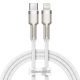 Kabel przewd USB Typ-C - Lightning / iPhone 100cm Baseus Cafule, PD, 20W - biay (CATLJK-A02)