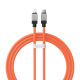 Kabel przewd USB Typ-C - Lightning / iPhone 200cm Baseus CoolPlay Series szybko adujcy 20W - pomaraczowy (CAKW000107)