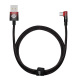 Kabel przewd USB Typ-C ktowy 100cm Baseus Elbow, 100W, szybkie adowanie - czarno-czerwony (CAVP000420)