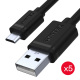 Przewd micro USB 2.0 Unitek 5 sztuk, 2x0,3m, 3x0,2m