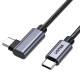 Kabel przewd USB Typ-C 50cm Unitek ktowy 90 PD100W (C14123BK-0.5M)