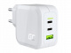 adowarka sieciowa Greencell GC PowerGaN 65W Biaa (2x USB-C Power Delivery, 1x USB-A kompatybilne z Quick Charge 3.0)