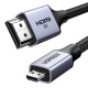 Kabel przewd micro HDMI - HDMI 2.1 8K 60Hz Ugreen HD164 1m - szary (15516)