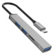 Hub USB TYP-C Orico 3xport USB-A, czytnik microSD, aluminiowy