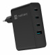 adowarka sieciowa Natec Ribera GaN 1x USB-A + 3x USB TYP-C 100W - czarna