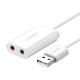 Zewntrzna karta dwikowa USB UGREEN US205 15cm (biaa)