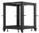 Szafa Open Rack 19" 12U 600X600-1100 regulowany czarny Lanberg