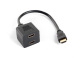 Lanberg Adapter HDMI-AM do HDMI-AF X2 rozdzielacz 20cm (AD-0019-BK)