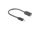 Lanberg Adapter USB-C(M) 3.1 do USB-A(F) Na Kablu 15cm Czarny OTG