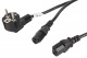 Lanberg Kabel zasilajcy CEE 7/7 do 2XIEC 320 C13 2m VDE czarny (CA-C13C-13CC-0018-BK)