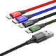 Kabel przewód pleciony USB 4w1