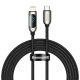 Kabel przewd USB Typ-C - Lightning / iPhone 200cm Baseus Display z obsug szybkiego adowania 20W PD - czarny (CATLSK-A01)