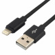 Kabel przewód pleciony USB - Lightning / iPhone everActive 30cm z obsługą szybkiego ładowania do 2,4A czarny (CBB-0.3IB)