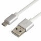 Kabel przewd silikonowy USB - micro USB everActive 100cm z obsug szybkiego adowania do 2,4A biay (CBS-1MW)
