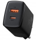 Ładowarka sieciowa Baseus Compact Quick Charger 3.0, 1x USB, 1x USB TYP-C PD 20W - czarna (CCXJ-B01)