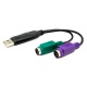 Unitek Adapter USB 2x PS 2 Y-155