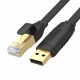 Unitek kabel sieciowy konsolowy USB 2.0 - RJ45 1,8 m czarny (Y-SP02001B)