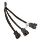 EK-Cable rozgałęziacz zasilania wentylatora komputerowego Molex 4-pin PWM na 3 x Molex 4-pin PWM, czarny, 10cm