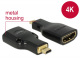 Delock 65664, adapter HDMI-A(F) do Micro HDMI-D (M) High Speed Ethernet 4K
