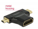 Delock 65666, adapter HDMI-A(F) do HDMI-C + HDMI-D (M) High Speed Ethernet